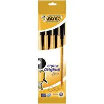 Bic, Stylo bille pointe fine cristal fine noir