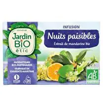 Jardin bio étic, Infusion nuits paisibles bio 20 sachets