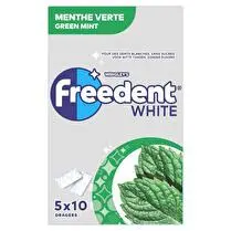 Freedent, White - Chewing-gum menthe verte 5 x 10 dragées