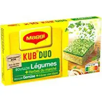 Maggi, Bouillon kub duo  de légumes + herbes du marché