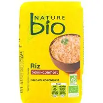 Nature bio, Riz semi-complet