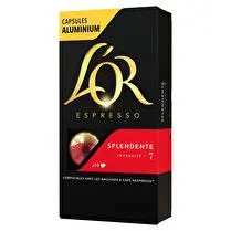 L'or, Café espresso splendente intensité 7 x10