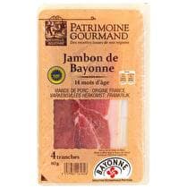 PATRIMOINE GOURMAND Jambon De Bayonne 4 tranches