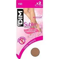 Dim, Mi bas sublim x2 bords sans compression Gazelle taille 35/41