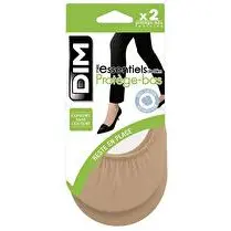 Dim, Protege pied coton x2 naturel taille 35/38