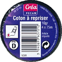 Votre rayon propose, Coton à repriser noir 10gr