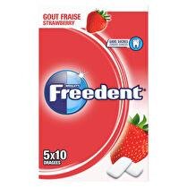 FREEDENT Chewing-gum fraise 5x10 dragées