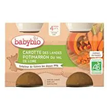 Babybio, Purée de carotte potimarron BIO dès 4 mois