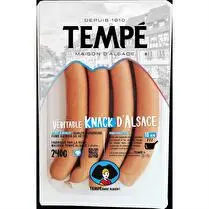 Tempé, Véritables Knacks d'alsace boyau naturel x4 240g