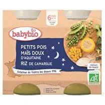 Babybio, Purée de petits pois maïs riz dès 6 mois