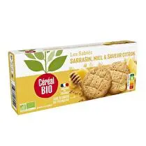 Céréal bio, Sablés miel au beurre saveur citron sarrasin BIO