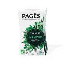 Pagès, Thé vert menthe BIO x20