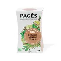 Pagès, Infusion réglisse menthe fenouil BIO x20