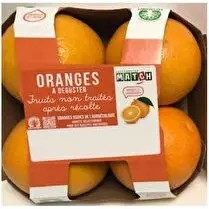 Votre primeur propose, Orange de table non traitées après récolte barquette 4 fruits