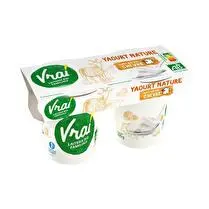 Vrai, Yaourt de chèvre BIO nature