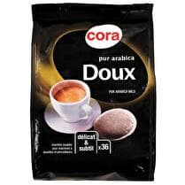 CORA Dosettes café pur arabica doux x36