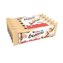 Kinder, Bueno - Barres chocolatées white avec noisettes  x6