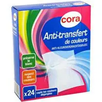 Cora, Lingettes anti transfert de couleurs