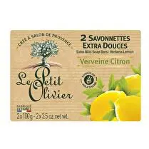 Le petit olivier, Savonnettes extra douce verveine citron 2x100g