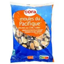 Cora, Moules décortiquées cuites
