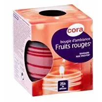 Cora, Bougie verre fruits rouges