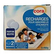 Cora, PACK DE 2 RECHARGES ABS HUMIDITÉ 450G NEUTRE