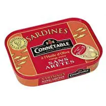Connétable, Sardines à l'huile d'olive vierge extra sans arêtes