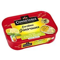 Connétable, Sardine généreuses marinade citron-basilic sans huile