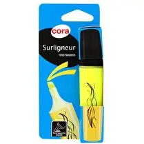 Cora, Surligneur jaune plat