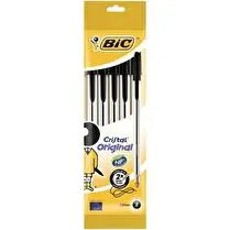 Bic, Stylo bille cristal noir x5