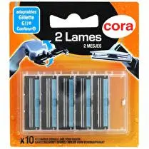 Cora, Recharges double lame tête fixe et pivotante