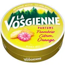 La vosgienne, Bonbons framboise, citron et orange