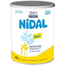 Nidal, Lait en poudre 1er âge dès la naissance