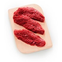 Votre boucher propose, Viande bovine racée : Bavette d'Aloyau***. A griller