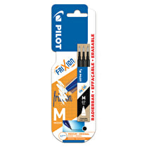 Pilot, Recharge noire pour roller effaçable pointe moyenne x3