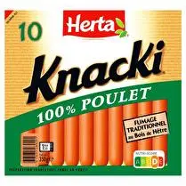 Herta, Knacki saucisses 100% poulet x10