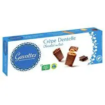 Gavottes, Crêpe dentelle au chocolat au lait