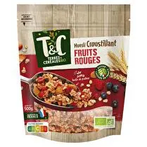 Terres et Céréales, Muesli crosutillant fruits rouges BIO
