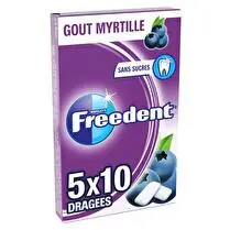 Freedent, Chewing-gum myrtille 5x10 dragées