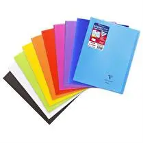 Clairefontaine, Cahier Koverbook - Polypro avec rabat - 24 x 32cm - 96 pages - Grands carreaux