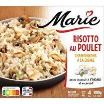 Marie, Risotto au poulet et aux champignons à la crème