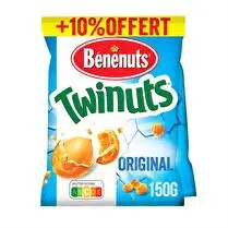Benenuts, Goût salé, Twinuts - 2 x 150 g + 10 % offert