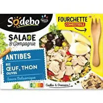Sodebo, Salade Antibes Thon olives oeuf crudités