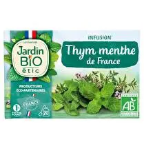 Jardin bio étic, Infusion thym menthe BIO