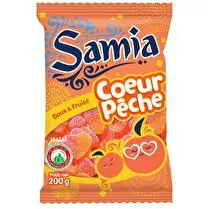 Samia, Bonbons gélifiés coeur de pêches halal