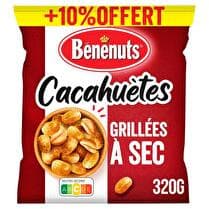 BENENUTS Cacahuètes grillées à sec 320 g + 10% offert