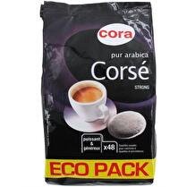 CORA Dosettes café pur arabica corsé x48