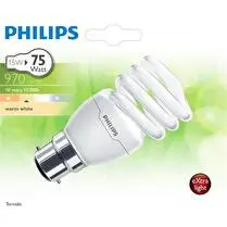 Philips, TORNADO T2 15W B22 WW 10 ANS