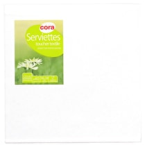 Cora, Serviettes blanches x40