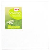 CORA Serviettes blanches x40